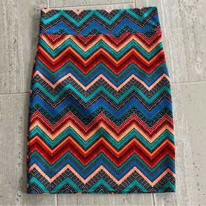 Agnes & Dora Vibrant Chevron Pencil Skirt